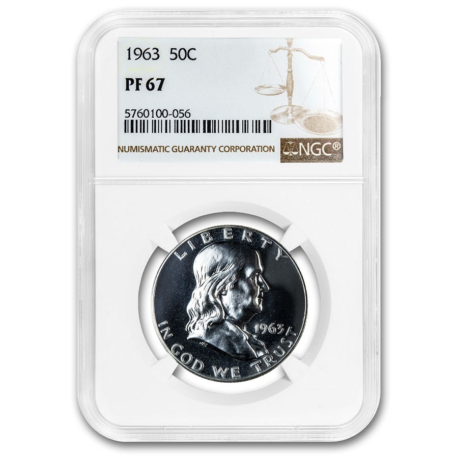 1963 Franklin Half Dollar PF-67 NGC