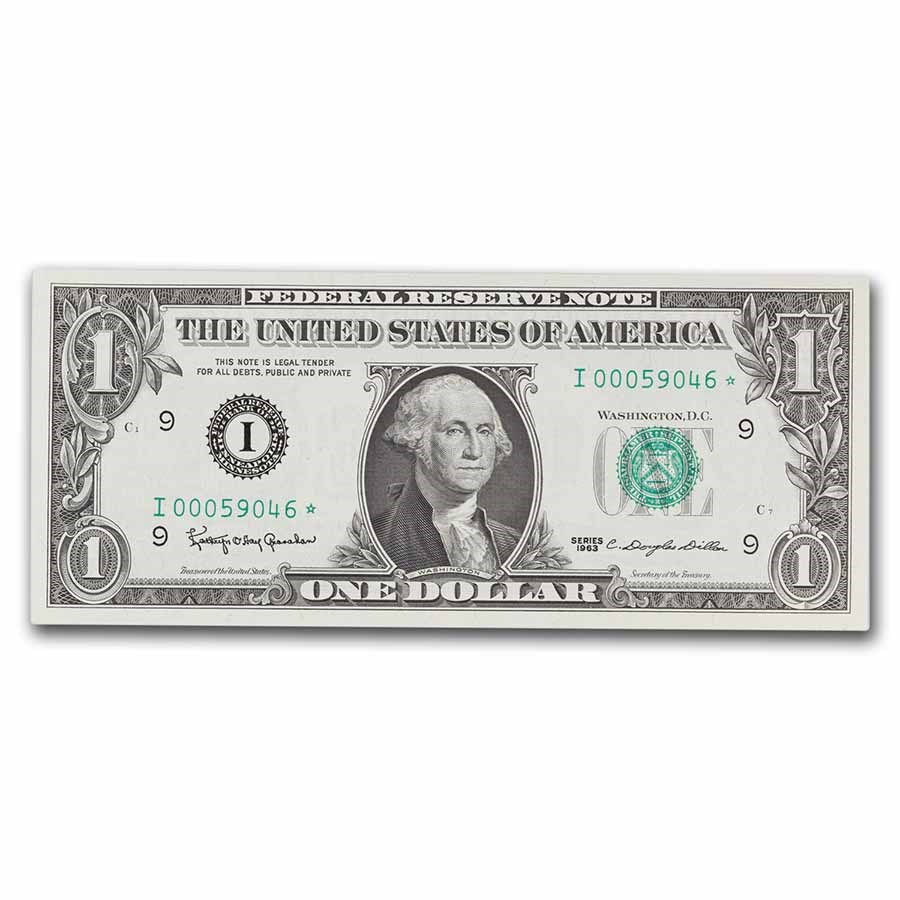 1963* (I-Minneapolis) $1.00 FRN CU (Fr#1900-I*) Star Note!