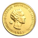 1963 Luxembourg Gold 20 Francs Centennial BU