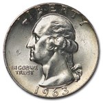 1963 Washington Quarter BU