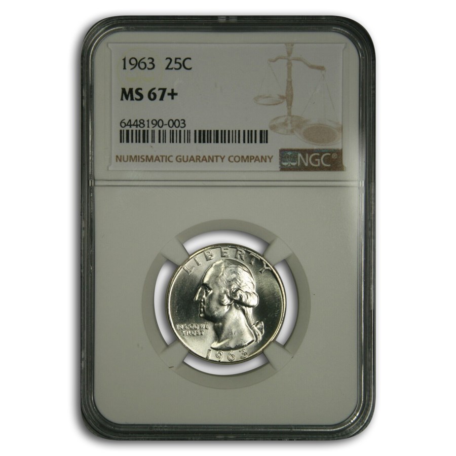 1963 Washington Quarter MS-67+ NGC