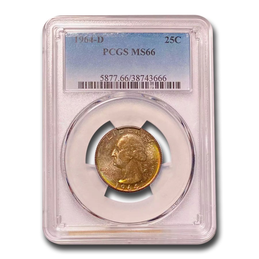 1964-D Washington Quarter MS-66 PCGS