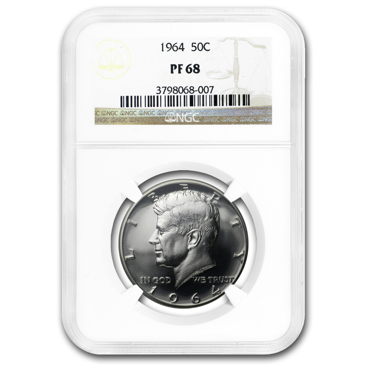 1964 Kennedy Half-Dollar PF-68 NGC