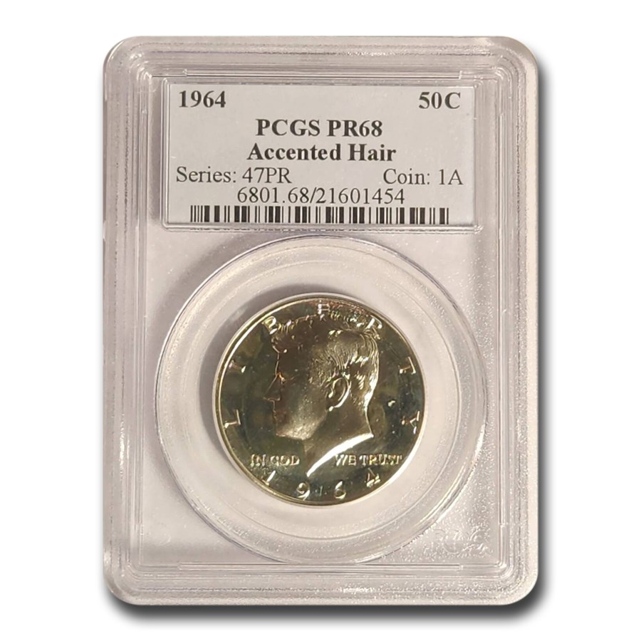 1964 Kennedy Half Dollar PR-68 PCGS (Accented Hair)