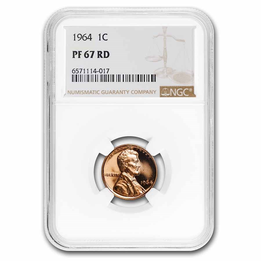 1964 Lincoln Cent PF-67 NGC (Red)