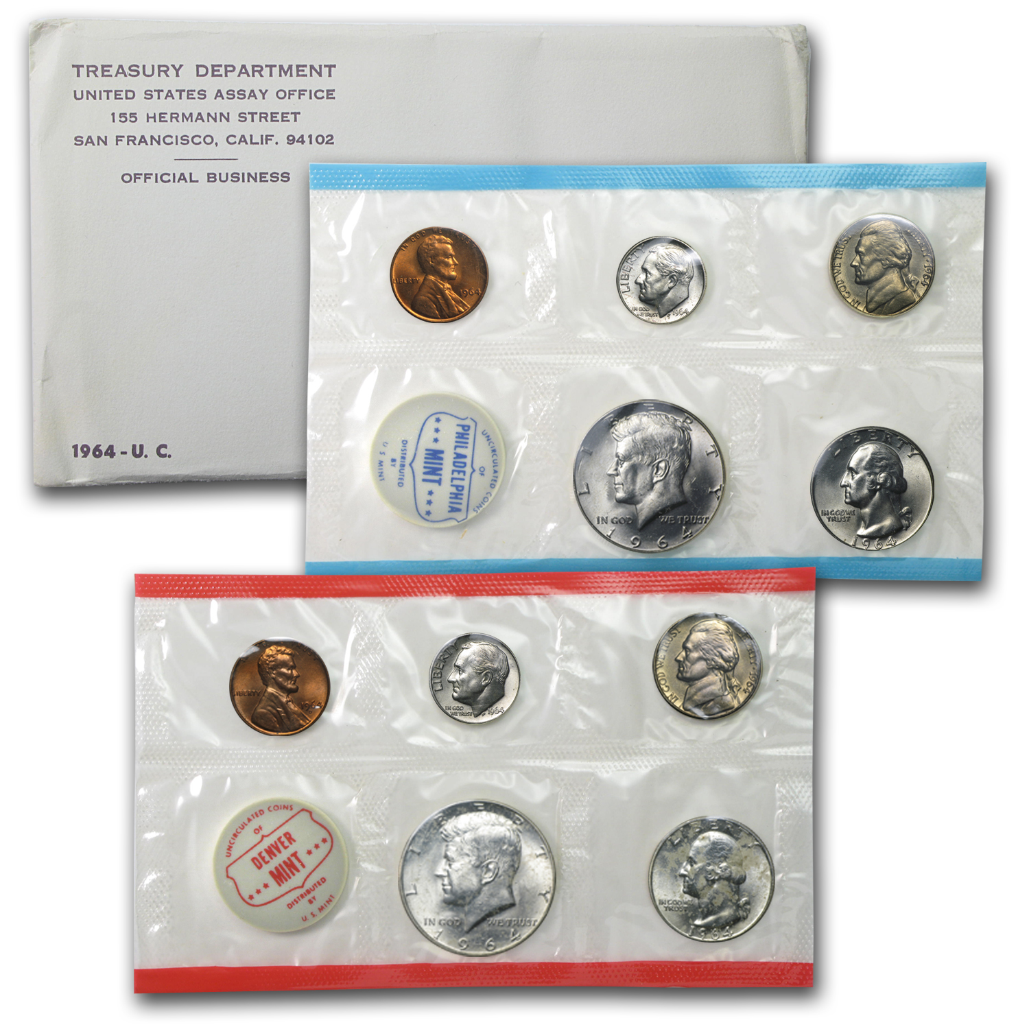 Buy 1964 U.S. Mint Set Brilliant Uncirculated APMEX