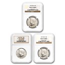 1965-1967 Kennedy Half Dollar SMS MS-67 CAM NGC (3 Coin Set)