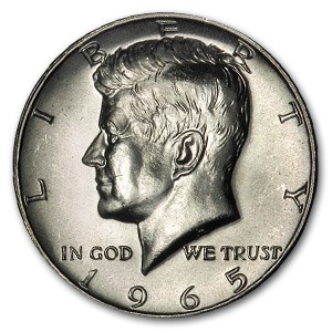 1965 Kennedy Half Dollar BU