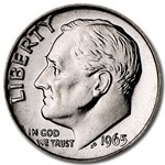 1965 Roosevelt Dime BU (SMS)