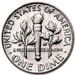 1965 Roosevelt Dime BU (SMS)