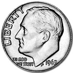 1965 Roosevelt Dime BU