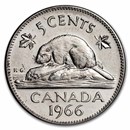 1966 Canada Nickel 5 Cents BU/Prooflike