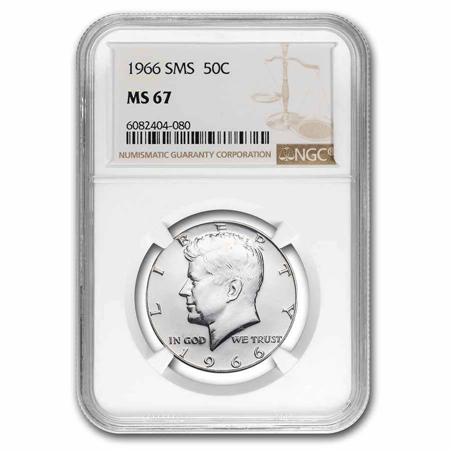 1966 Kennedy Half Dollar SMS MS-67 NGC