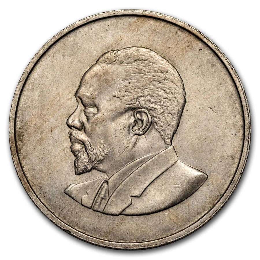 1966 Kenya Copper Nickel 2 Shillings Mzee Jomo Kenyatta BU