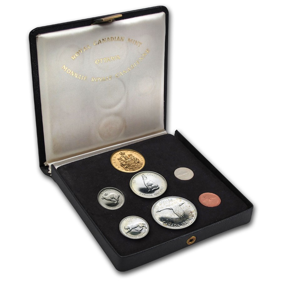 Buy 1967 7-Coin Canada Centennial Proof Set w/$20 Gold (Toned) | APMEX