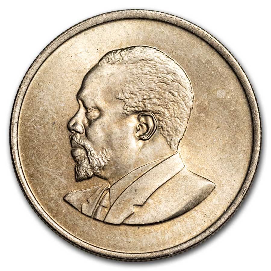 1967 Kenya Copper Nickel 50 Cents Mzee Jomo Kenyatta BU