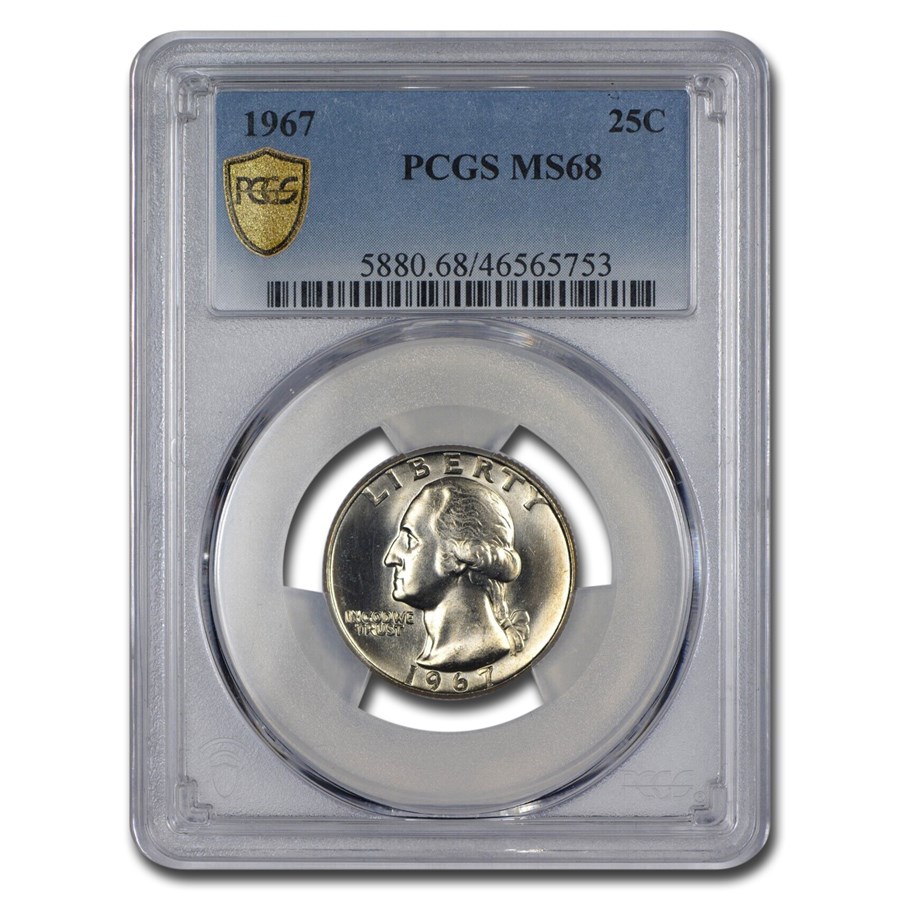 1967 Washington Quarter MS-68 PCGS