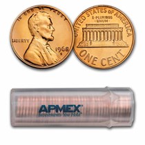 Buy 1968 S Lincoln Cent 50 Coin Roll BU APMEX