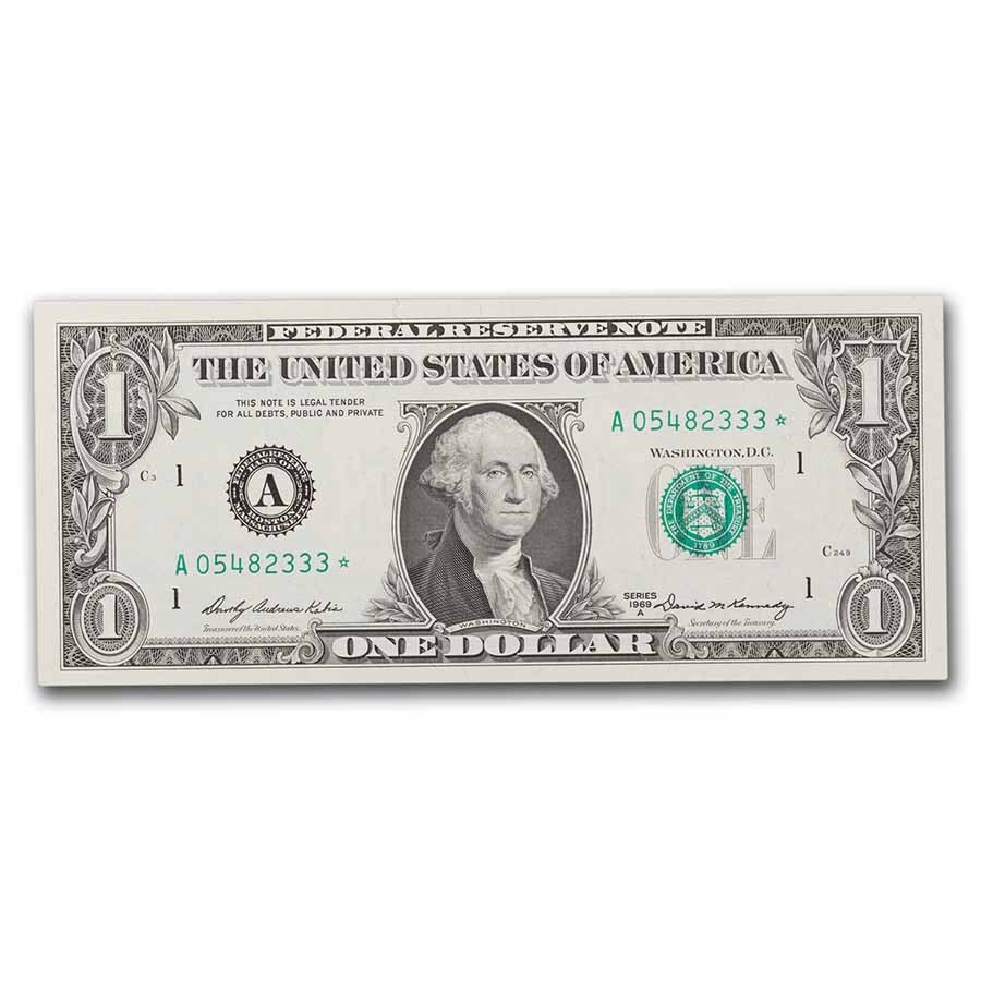 1969-A* (A-Boston) $1.00 FRN CU (Fr#1904-A*) Star Note!