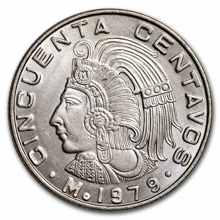 1970-1983 Mexico 50 Centavos BU