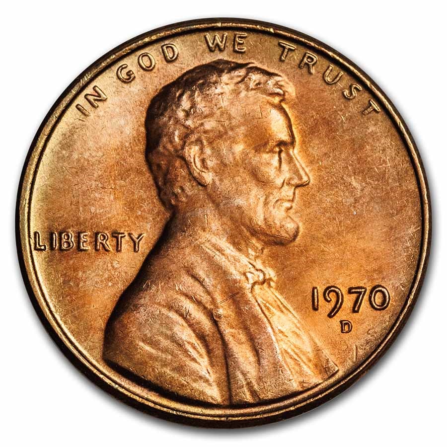 1970-D Lincoln Cent BU (Red/Brown)