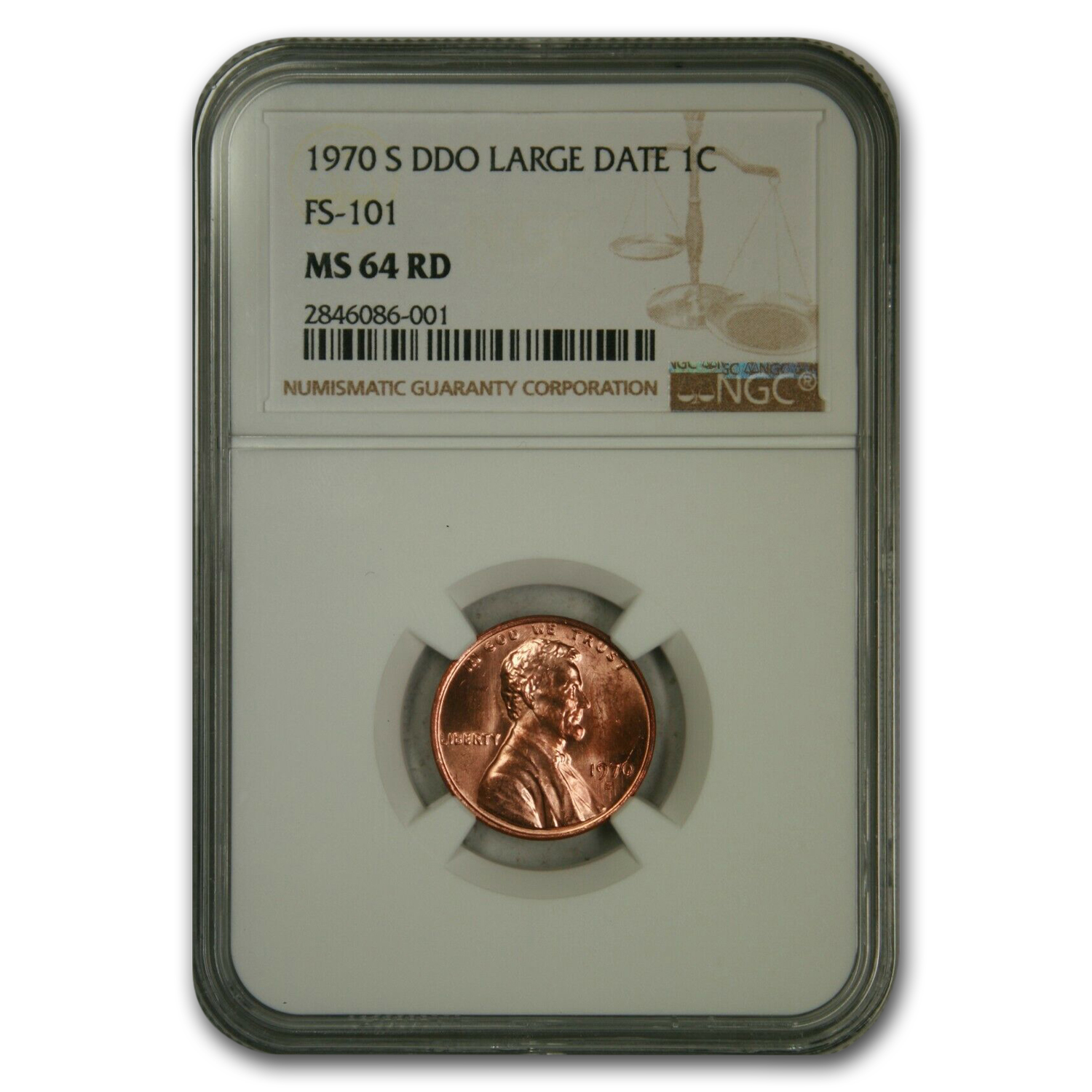 Buy 1970-S Lincoln Cent MS-64 NGC (Red, DDO Large Date FS-101) | APMEX