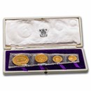 1971-1972 Bahamas 4-Coin Gold Proof Set W/Case