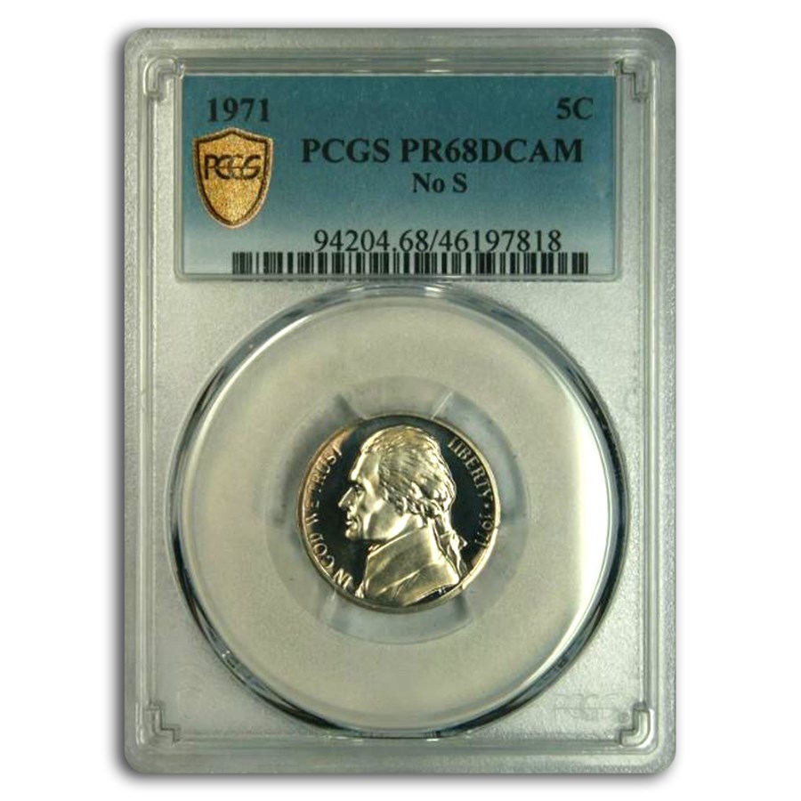 1971 Jefferson Nickel PR-68 DCAM PCGS (No S)