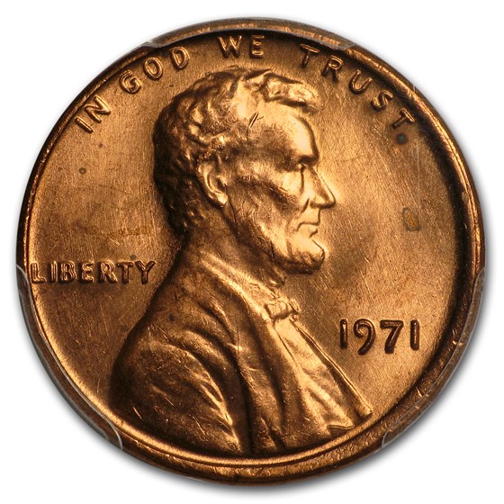 Buy 1971 Lincoln Cent Double Die Obverse MS-64 PCGS (FS-01-1971, Red ...