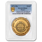 1971-Mo Mexico 4 Reales Medal MS-66 PCGS (Grove-1102, Gilt)