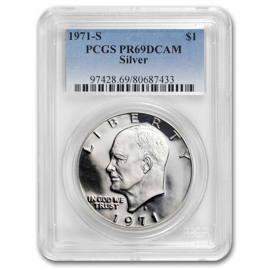 1971-S Silver Eisenhower Dollar PR-69 DCAM PCGS