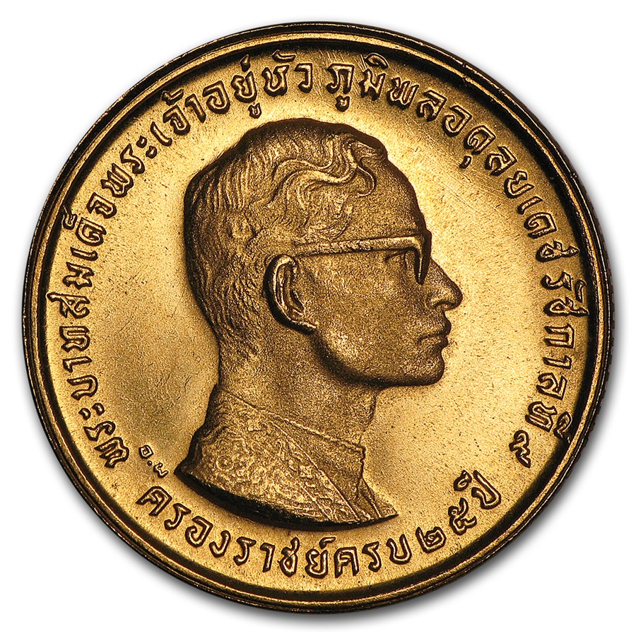 Buy 1971 Thailand Gold 400 Baht 25th Anniv Reign of King Rama IX | APMEX