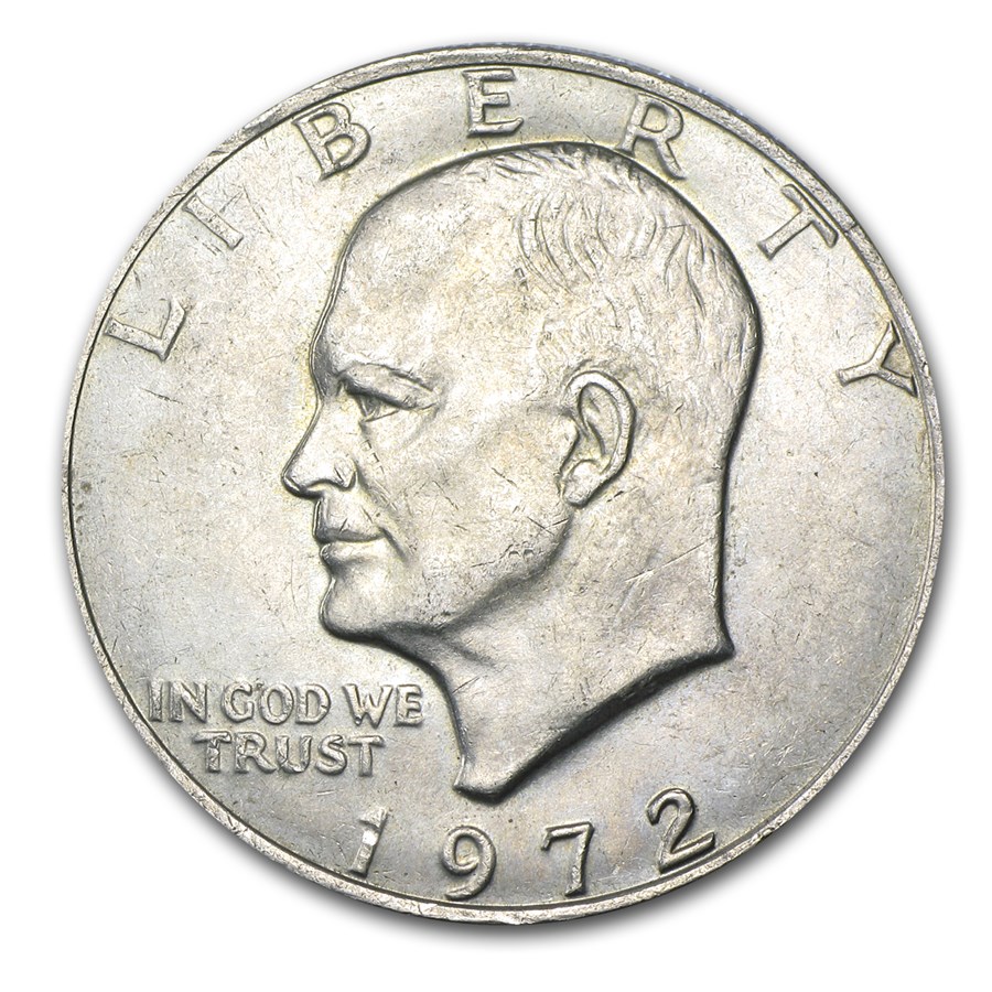 1972 Clad Eisenhower Dollar AU (Type 2)