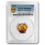 1972 Lincoln Cent Double Die Obverse MS-66 PCGS (Red)