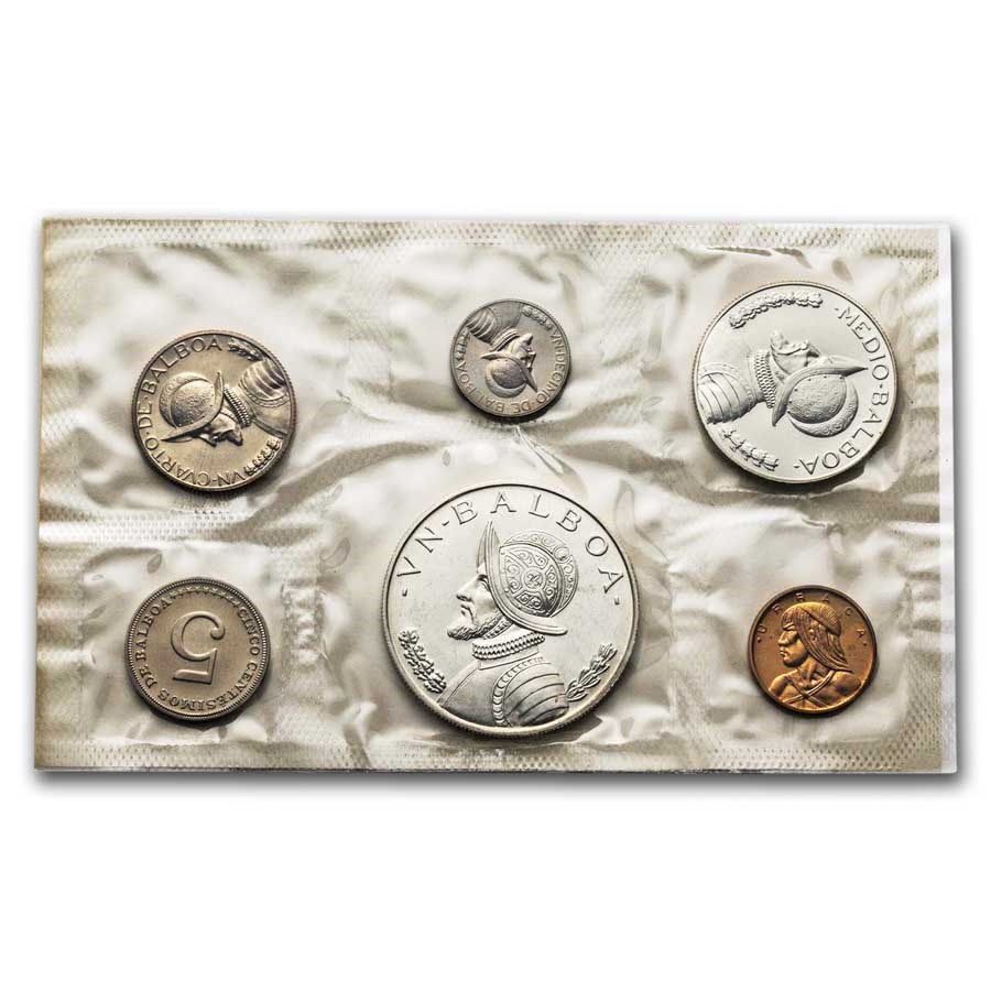 1972 Panama Silver 6-Coin Proof Set