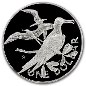 1973-84 British Virgin Islands Silver Dollar Birds BU/Proof