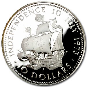 1973 Bahamas Silver $10 Independence Proof