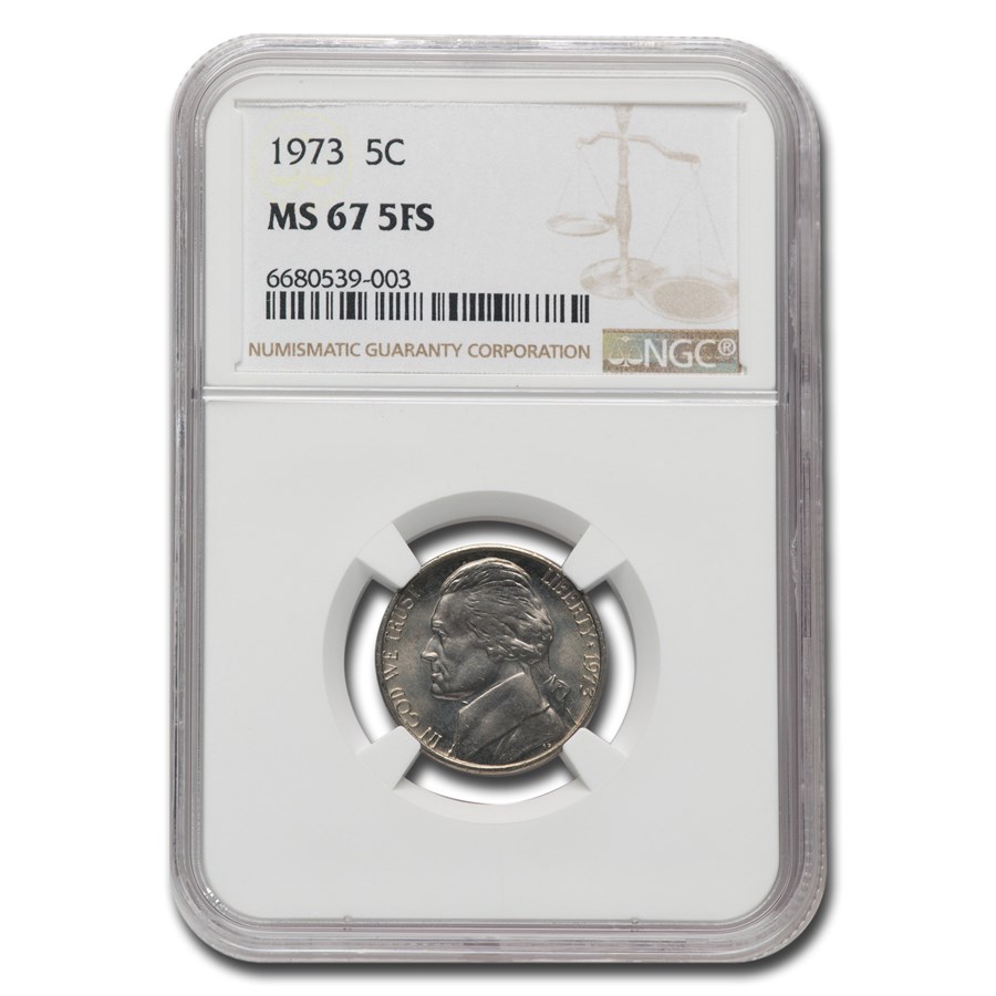 1973 Jefferson Nickel MS-67 NGC (FS)