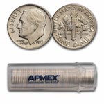 1973 Roosevelt Dime 50-Coin Roll BU