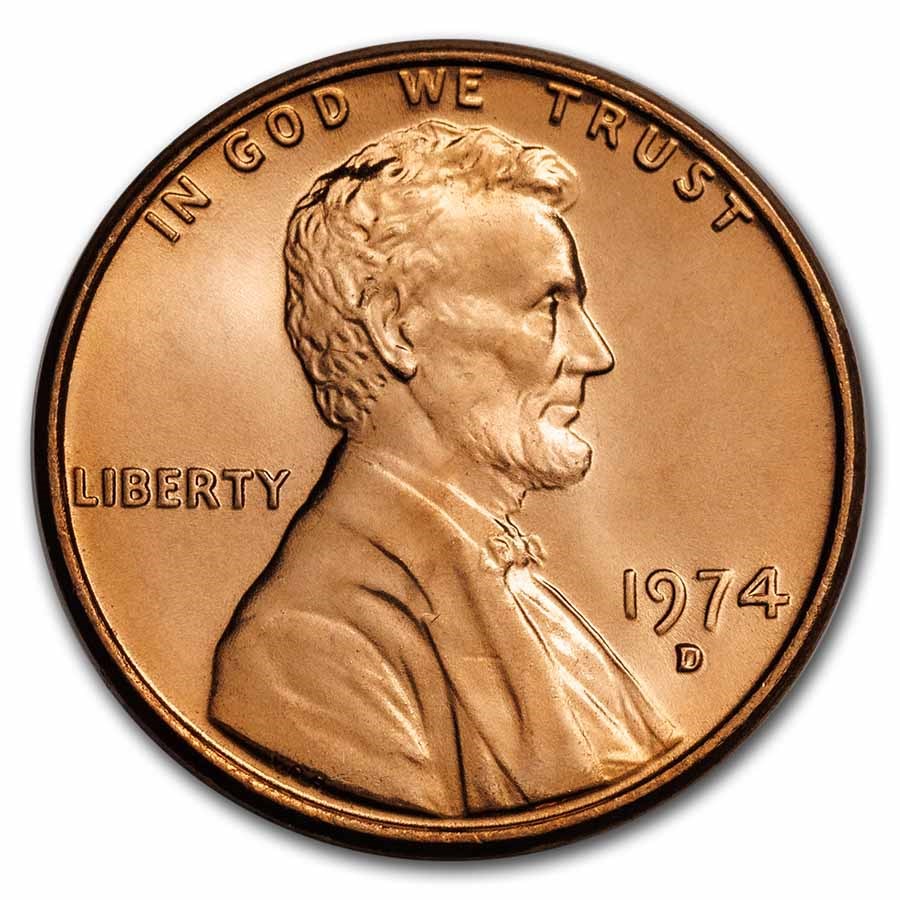 1974-D Lincoln Cent BU (Red)