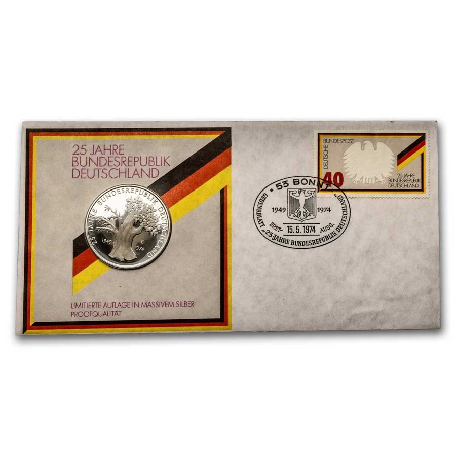 1974 West Germany Silver Medal 25th Anniversary Proof