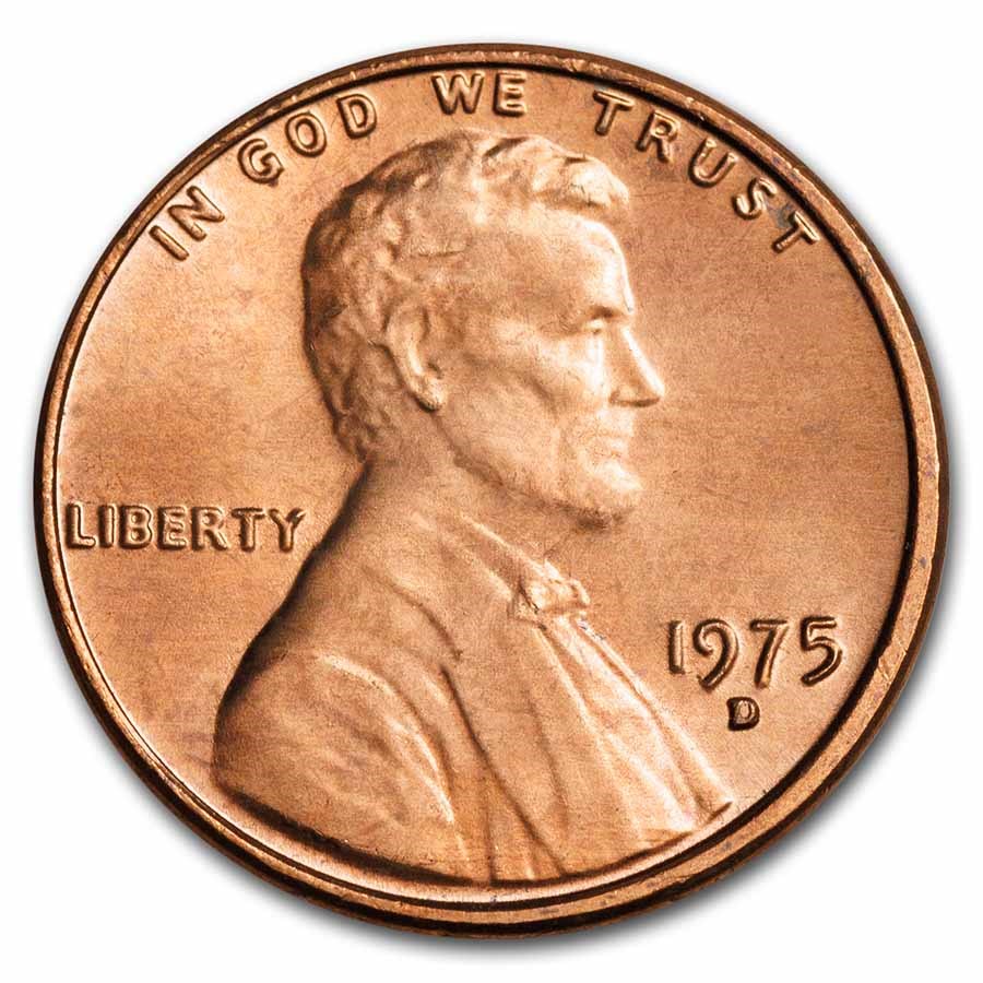 1975-D Lincoln Cent BU (Red)