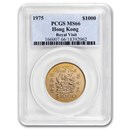 1975 Hong Kong Gold $1000 Royal Visit MS-66 PCGS