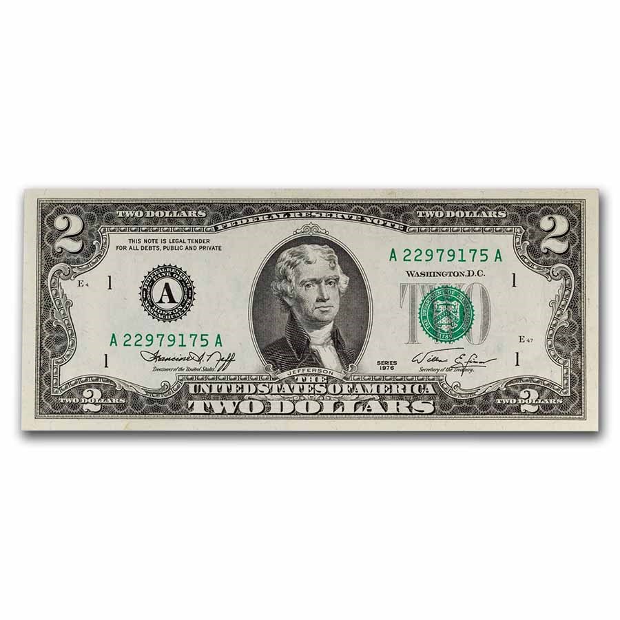 1976 (A-Boston) $2.00 FRN CU (Fr#1935-A)