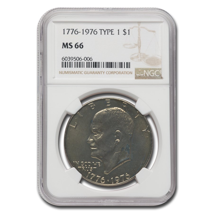 1976 Clad Eisenhower Dollar Type-I MS-66 NGC