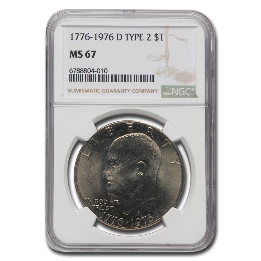 1976-D Clad Eisenhower Dollar Type-II MS-67 NGC