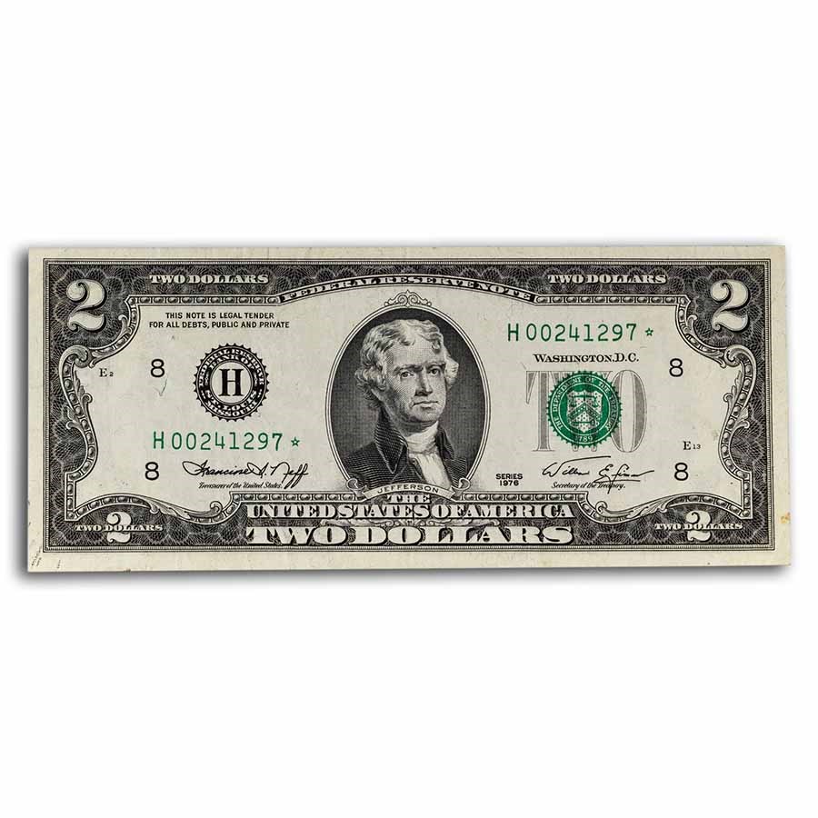 1976* (H-St. Louis) $2.00 FRN XF (Fr#1935-H*) Star Note