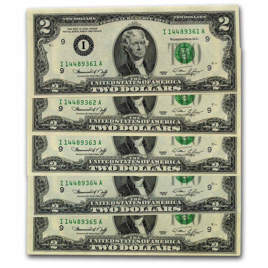 1976 (I-Minneapolis) $2.00 FRN CU (Fr#1935-I) 36 Consecutive