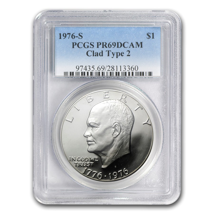 1976-S Clad Eisenhower Dollar PR-69 DCAM PCGS (Type-2)