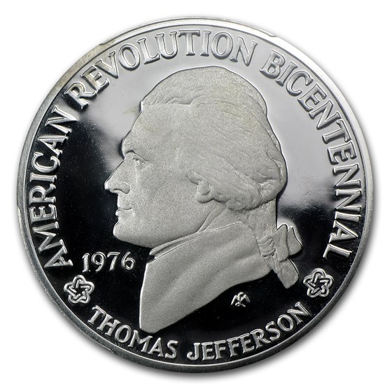 Buy 1976 Silver Thomas Jefferson Bicentennial Medal Pr 69 Pcgs Apmex 5911